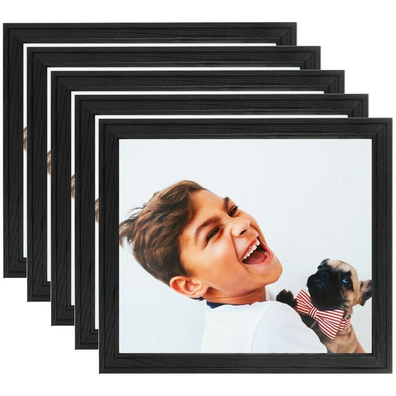 ArtToFrames 18" x 22" Black Picture Frame, 18x22 inch Black Wood Poster Frame (WOM-4107), 5 Pack