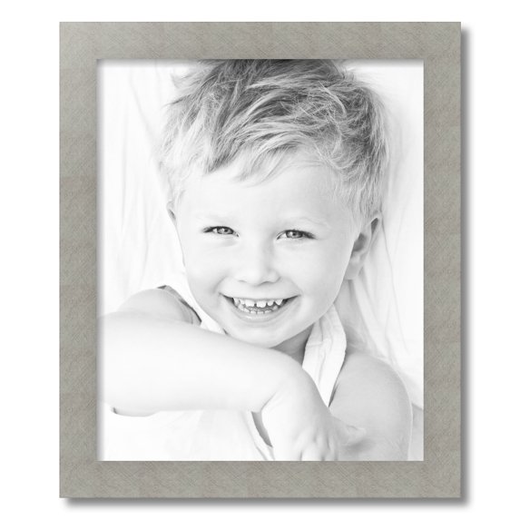 ArtToFrames 18" x 22" Metallic Deco Silver Picture Frame, 18x22 inch Silver MDF Poster Frame (WOM-4501)