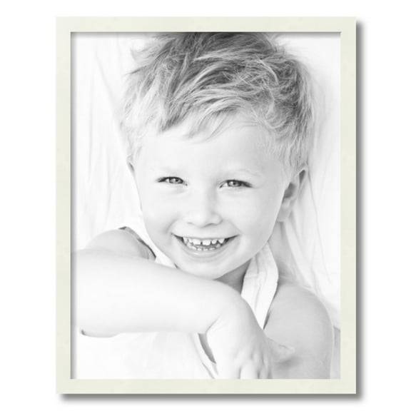 ArtToFrames 18" x 23" White Picture Frame, 18x23 inch White Wood Poster Frame (WOM-5138)