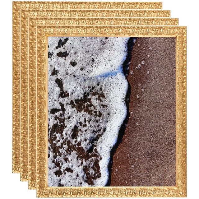 ArtToFrames 18" x 24" 1" wide - Versailles Gold Picture Frame, 18x24 inch Gold Wood Poster Frame (WOM-4901), 4 Pack