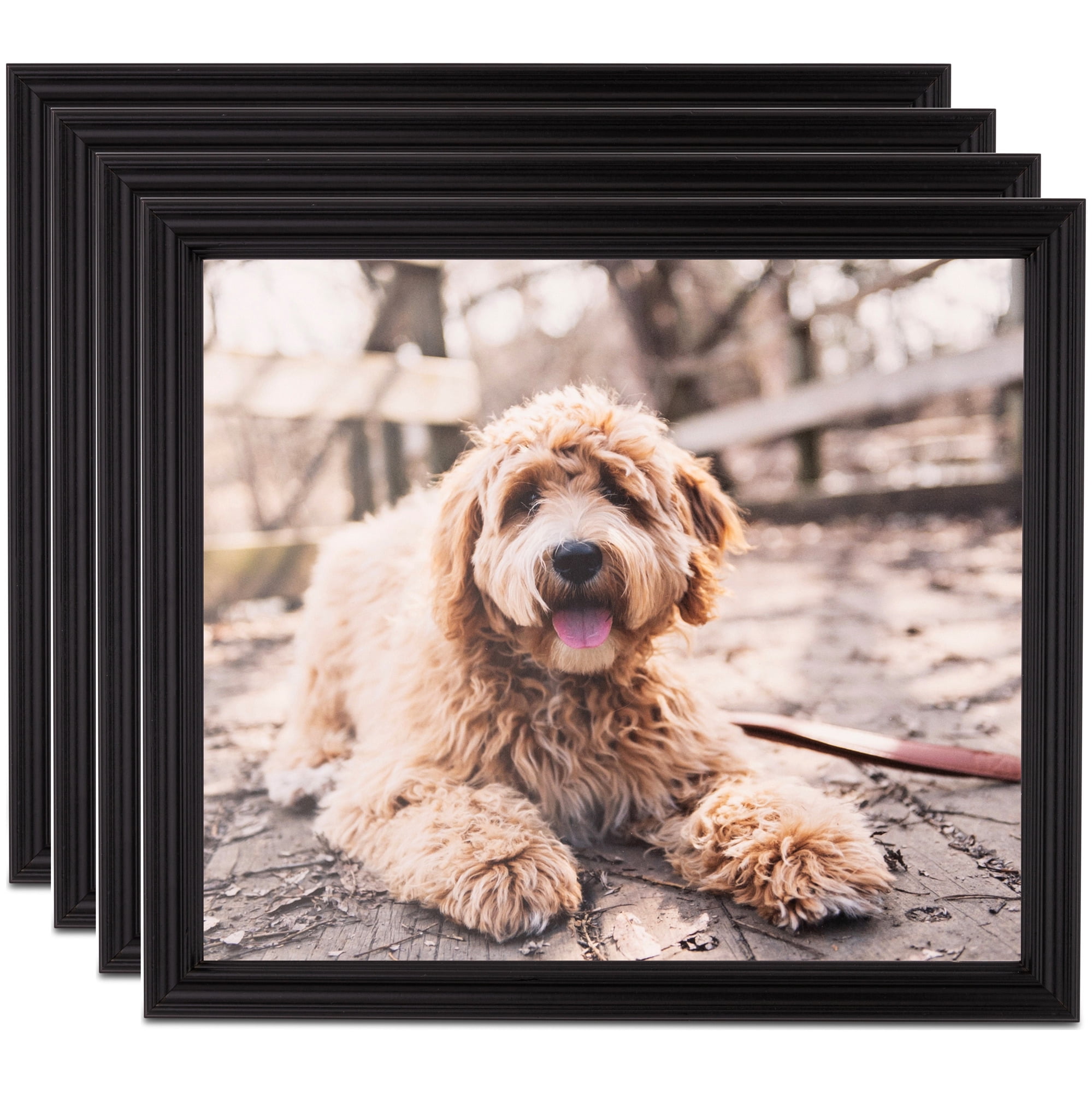 ArtToFrames 18" x 24" Black Picture Frame, 18x24 inch Black MDF Poster Frame (WOM-4102), 4 Pack