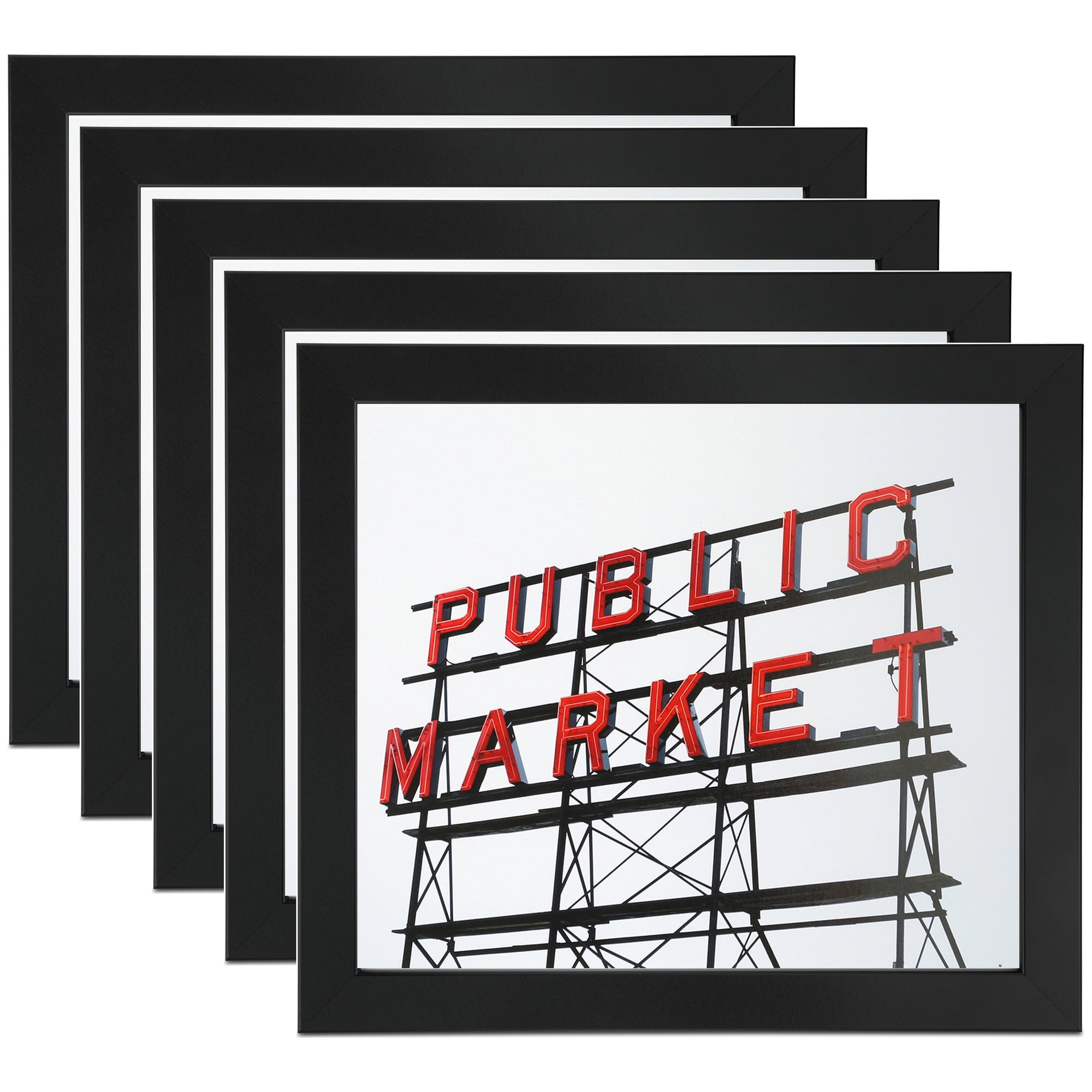 ArtToFrames 18" x 24" Black Picture Frame, 18x24 inch Black MDF Poster Frame (WOM-4267), 5 Pack