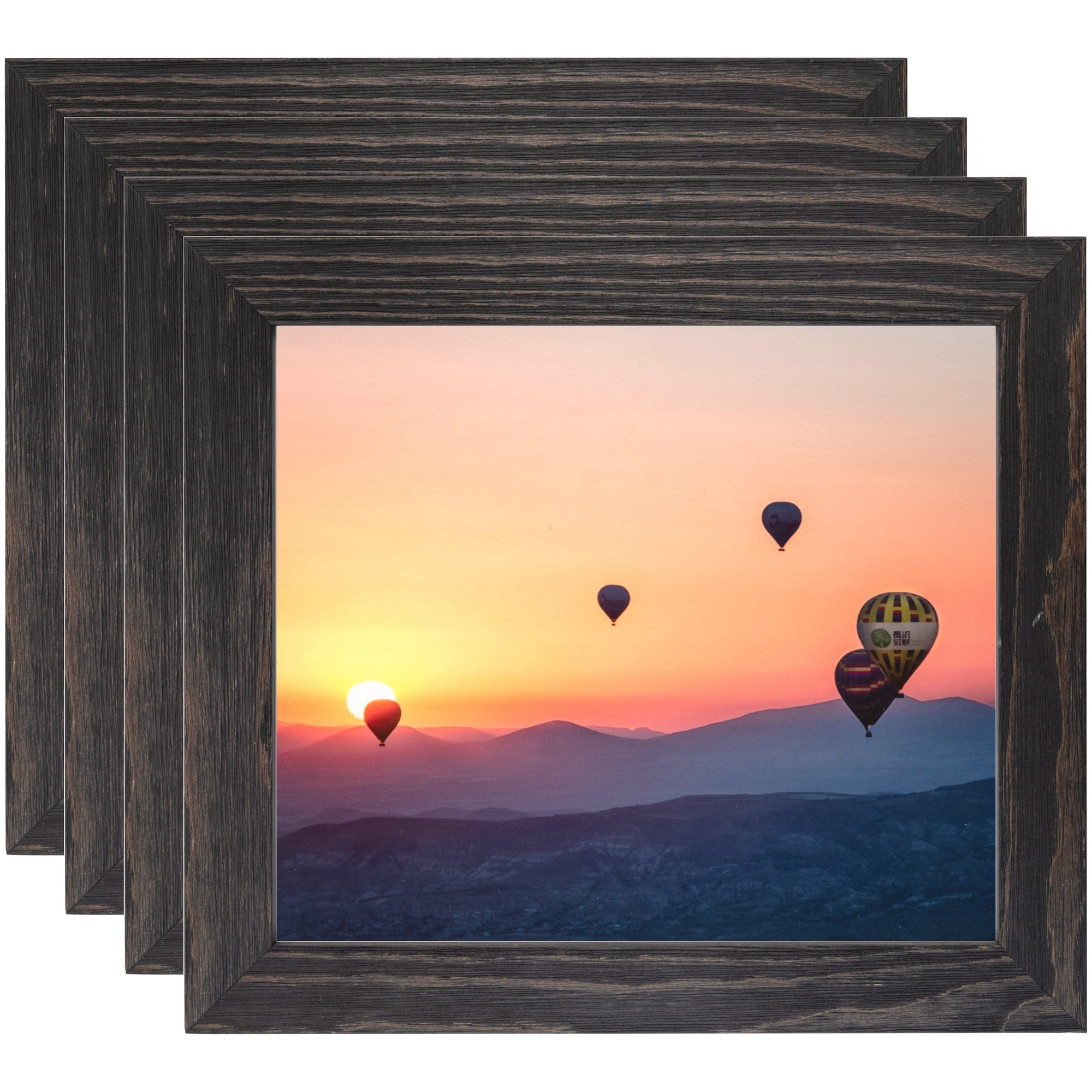 ArtToFrames 18" x 24" Black Picture Frame, 18x24 inch Black Wood Poster Frame (WOM-4288), 4 Pack