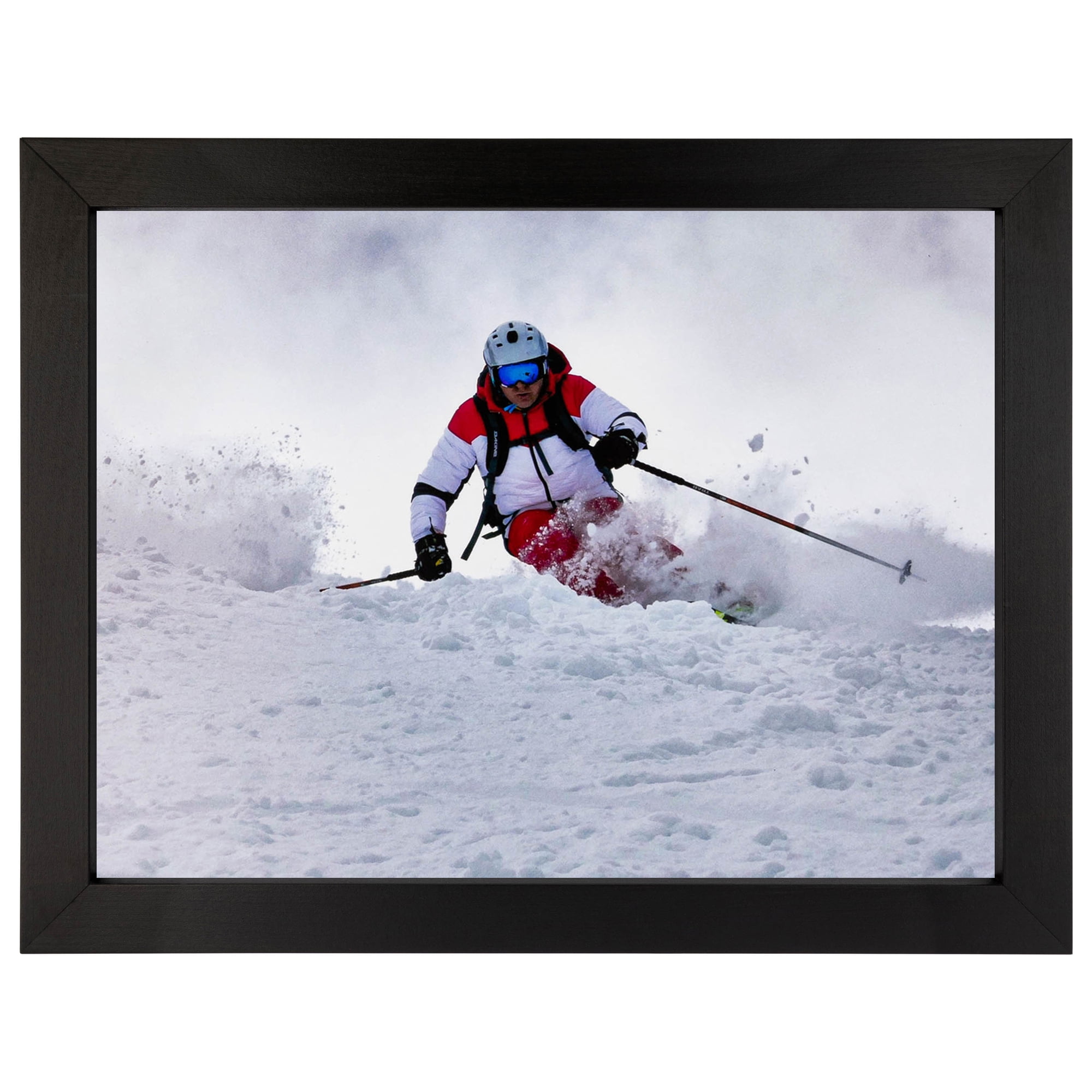 ArtToFrames 18" x 24" Black Stain Picture Frame, 18x24 inch Black Wood Poster Frame (WOM-4088), 1 Pack