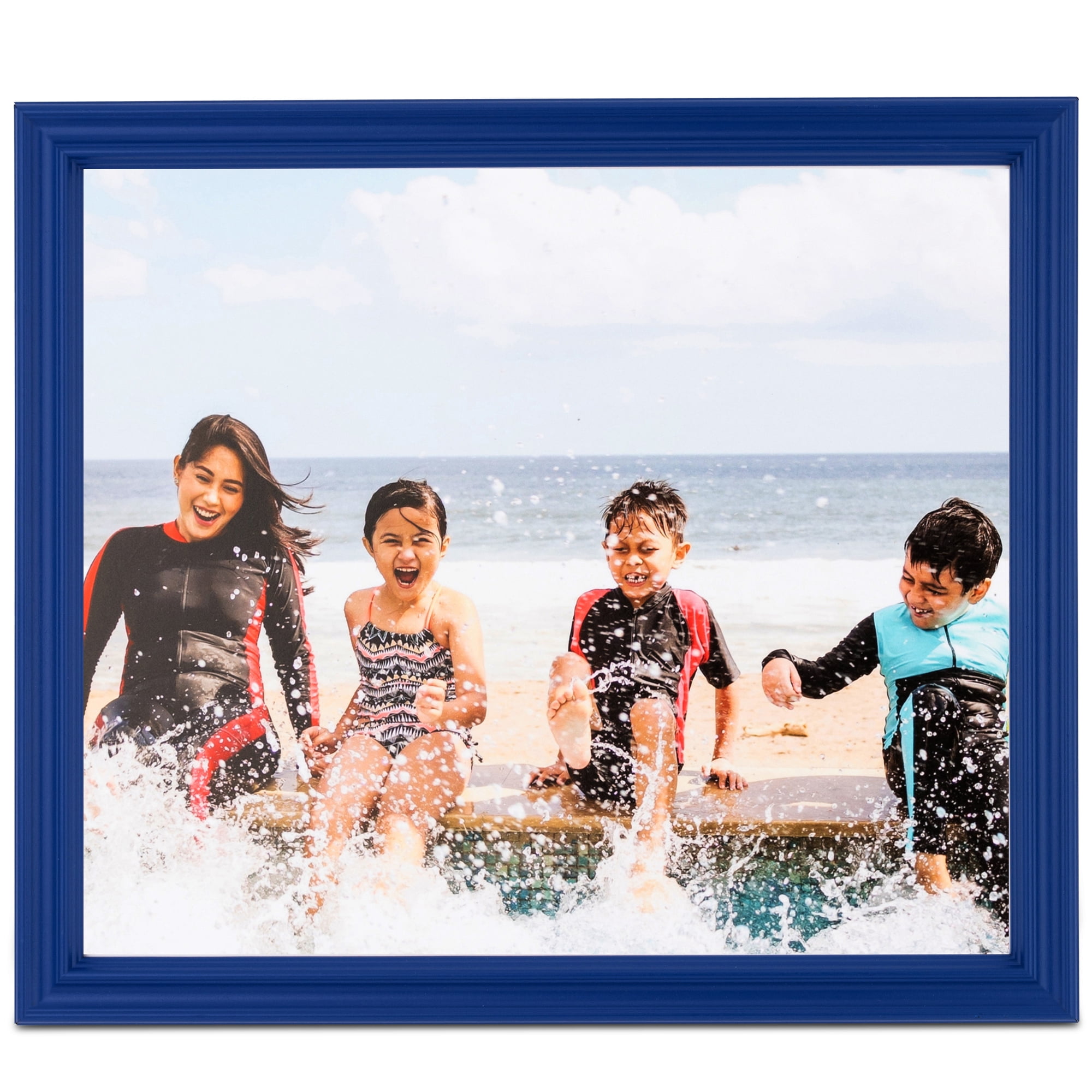 ArtToFrames 18" x 24" Blue Picture Frame, 18x24 inch Blue Wood Poster Frame (WOM-4158), 1 Pack