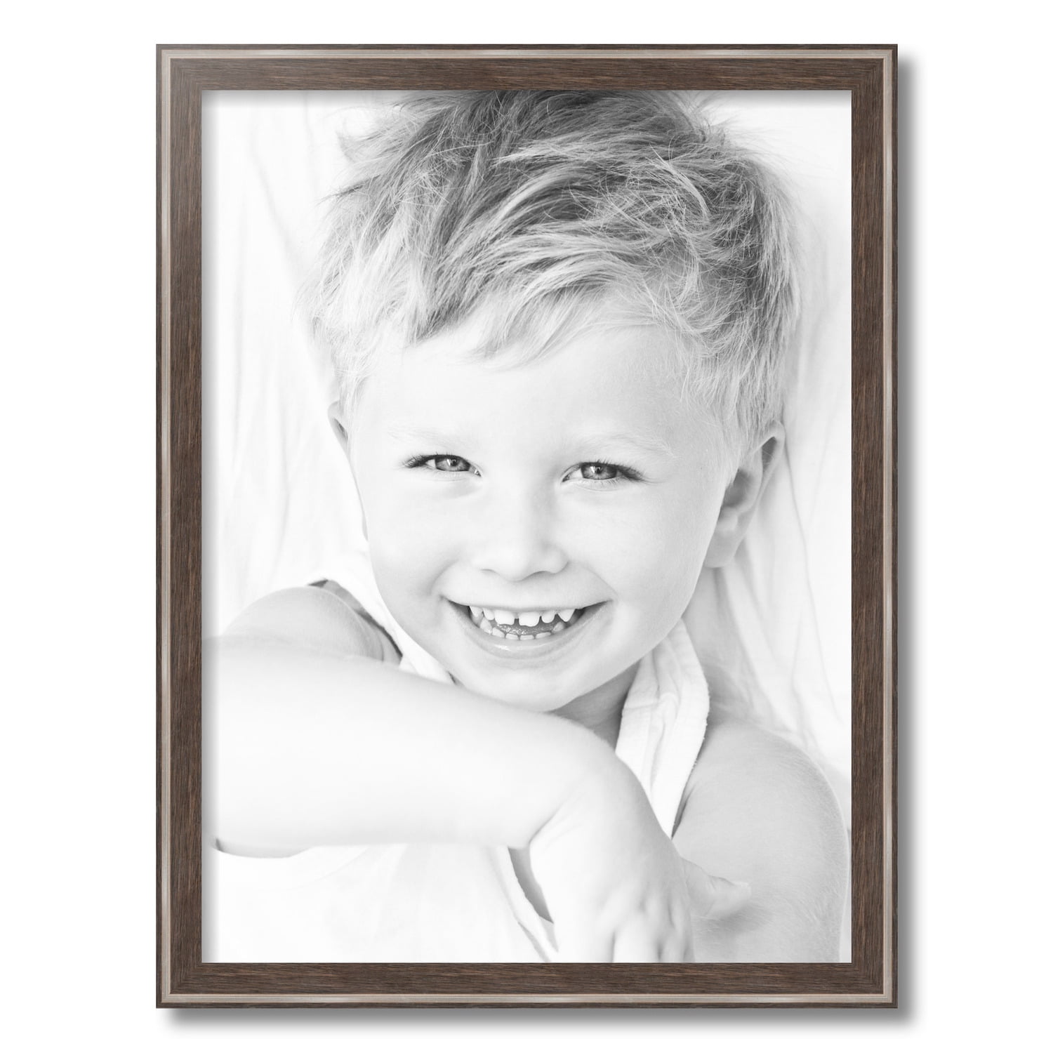 ArtToFrames 18" x 24" Contrast Grey Picture Frame, 18x24 inch Gray Wood Poster Frame (WOM-4930)