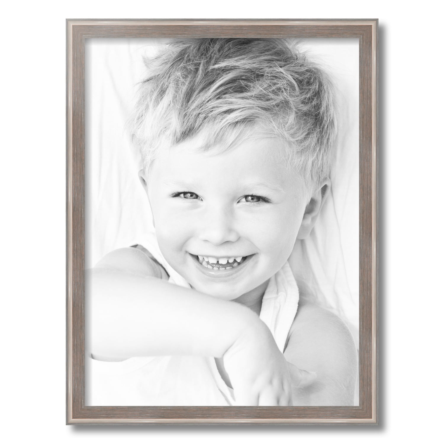 ArtToFrames 18" x 24" Contrast Light Grey Picture Frame, 18x24 inch Gray Wood Poster Frame (WOM-4929)