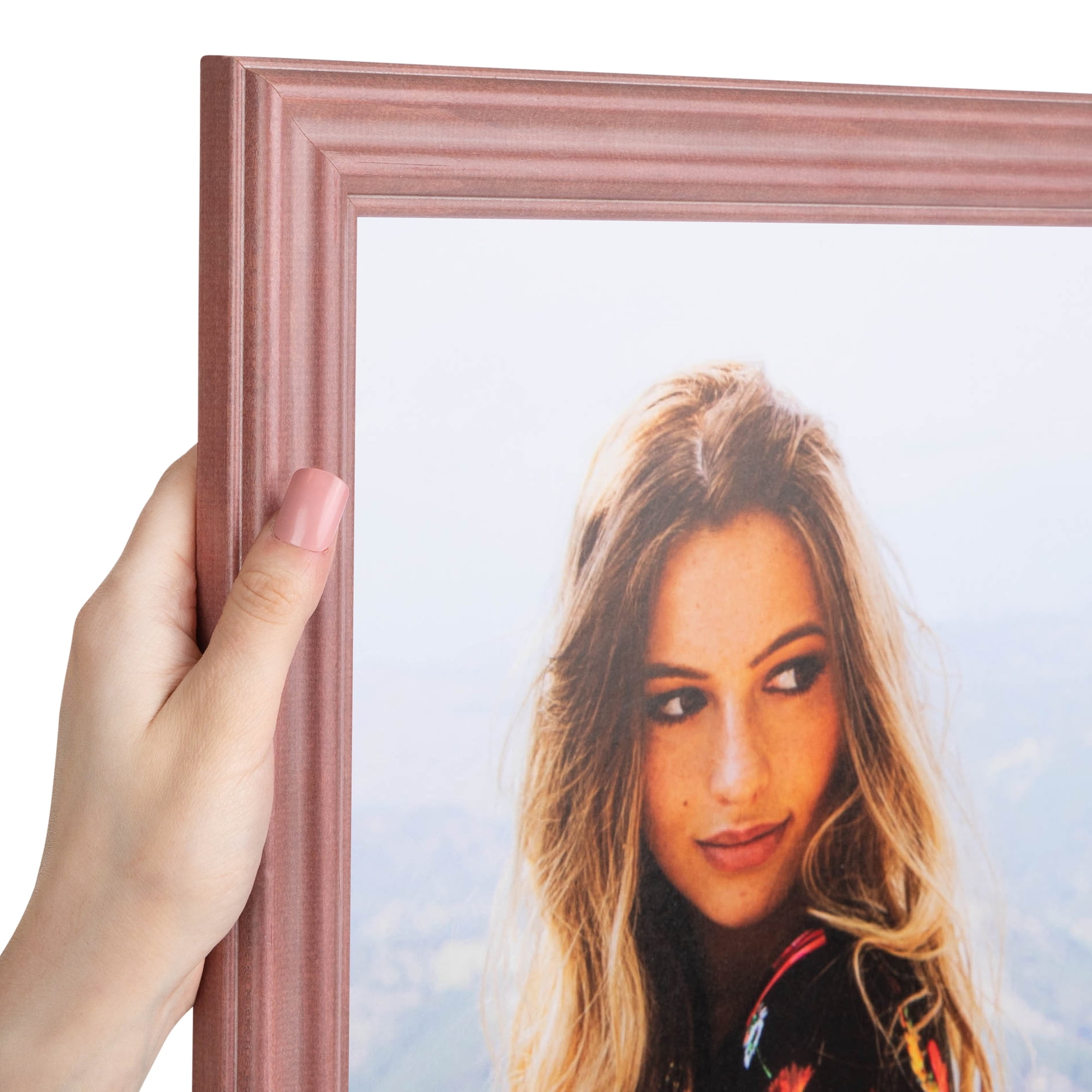 ArtToFrames 18" x 24" Pink Picture Frame, 18x24 inch Pink Wood Poster Frame (WOM-4441), 1 Pack