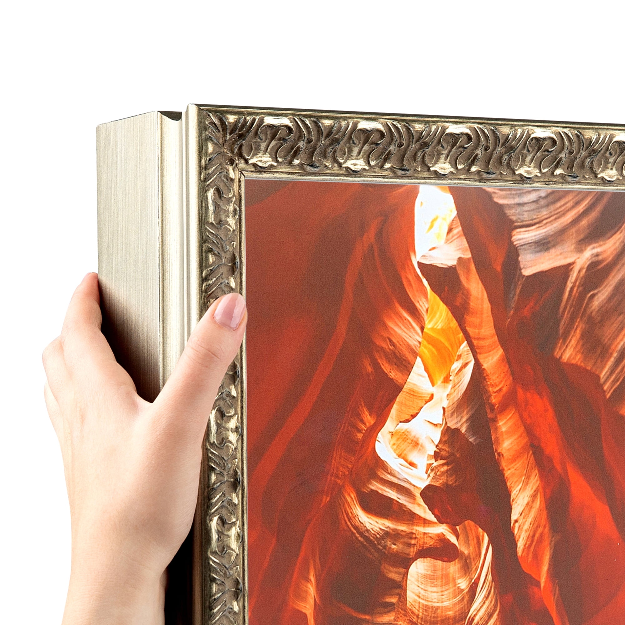 ArtToFrames 18" x 24" Silver Picture Frame, 18x24 inch Silver Wood Poster Frame (WOM-4993),  Pack