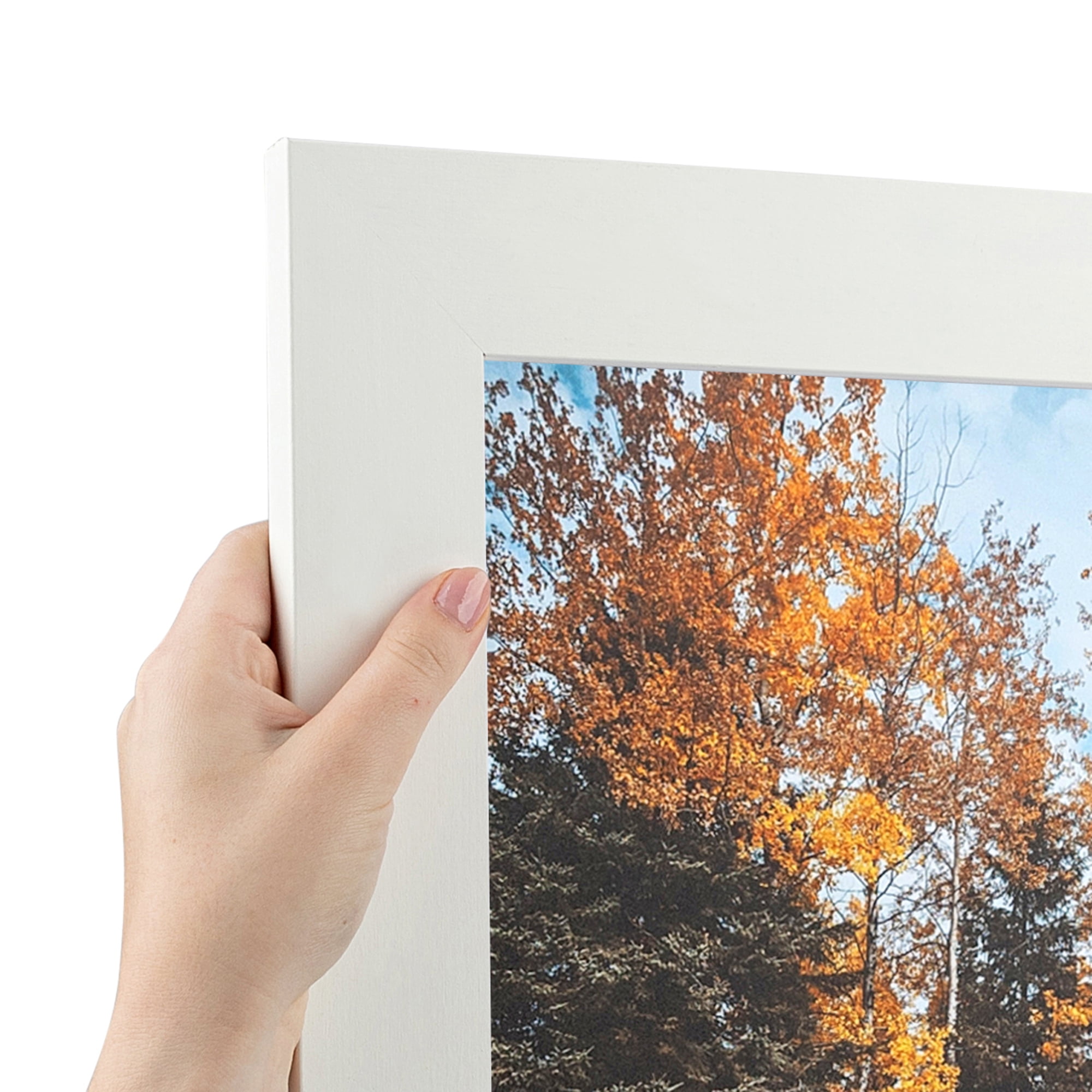 ArtToFrames 18" x 24" White Picture Frame, 18x24 inch White Wood Poster Frame (WOM-4114), 2 Pack