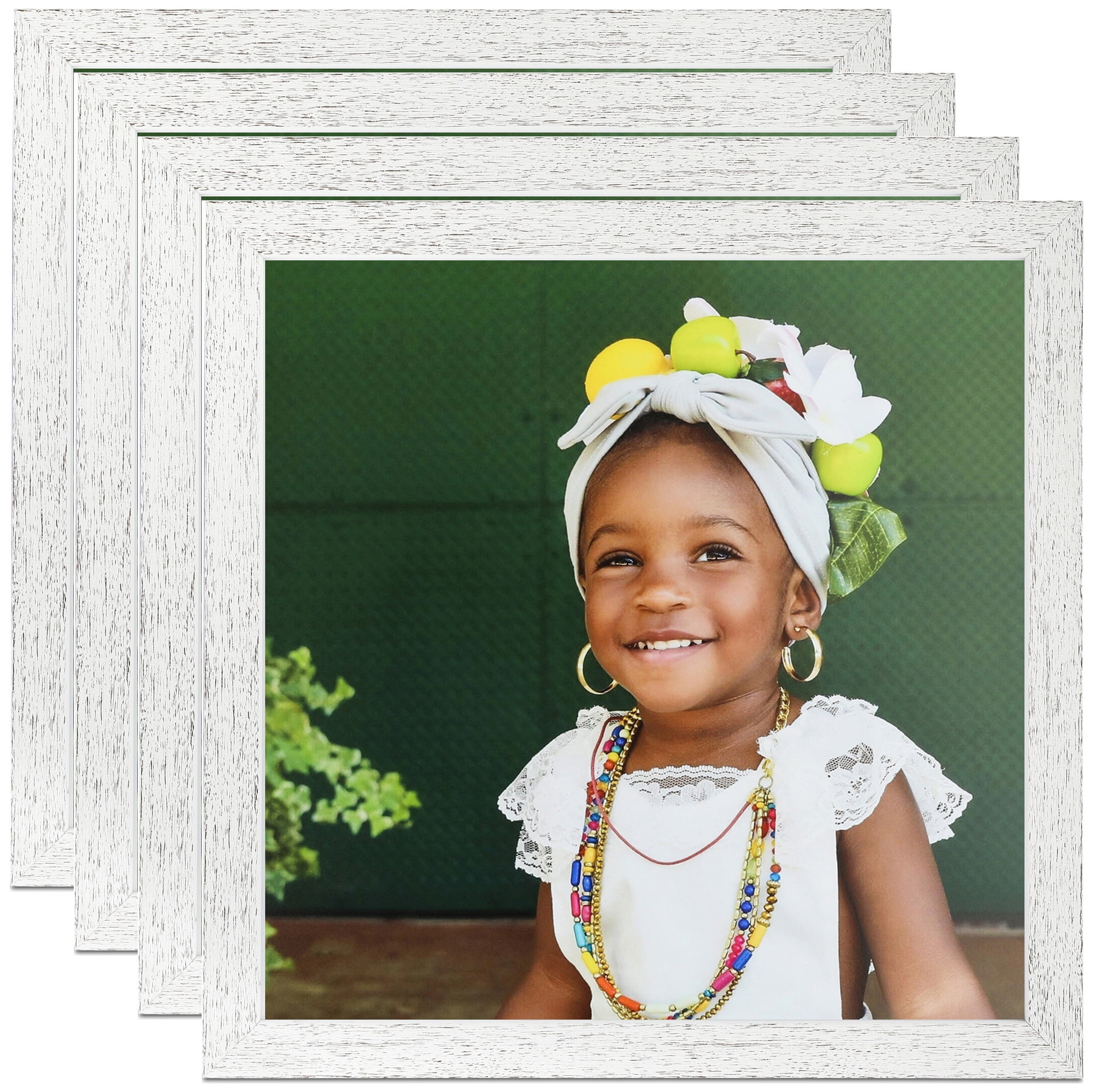 ArtToFrames 18" x 24" White Picture Frame, 18x24 inch White Wood Poster Frame (WOM-4430), 4 Pack