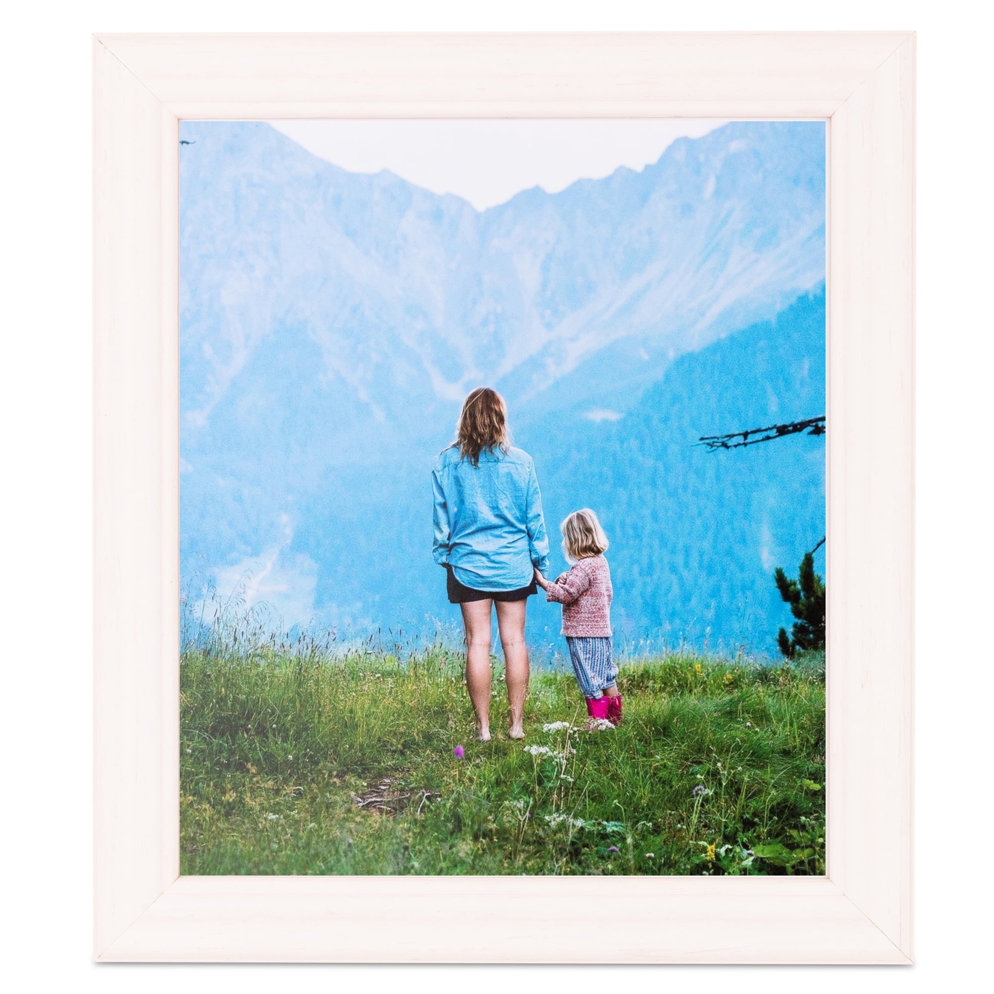ArtToFrames 18" x 24" White Picture Frame, 18x24 inch White Wood Poster Frame (WOM-4443), 1 Pack