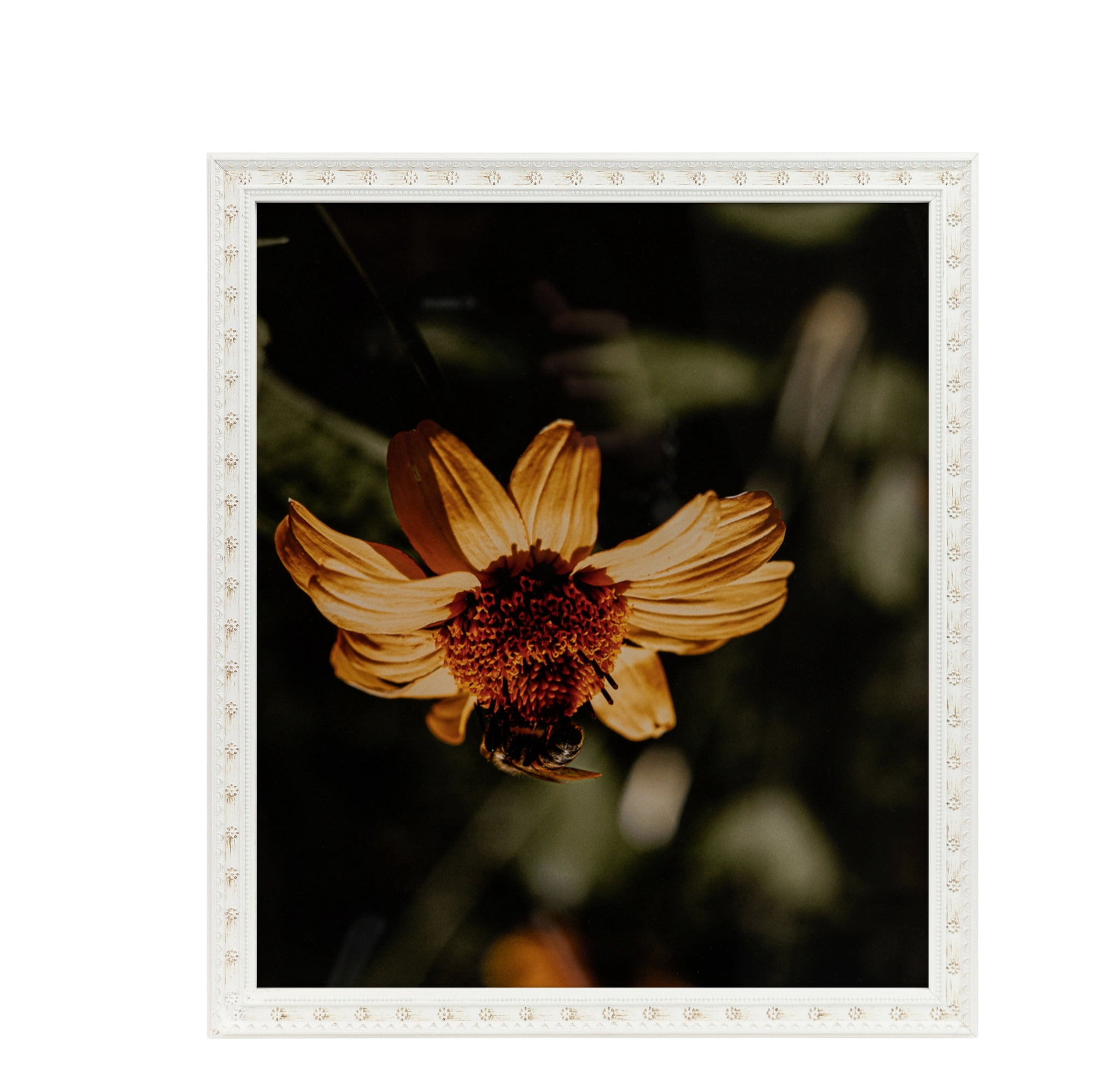 ArtToFrames 18" x 24" White Square Star Emboss Picture Frame, 18x24 inch White Wood Poster Frame (WOM-5125), 2 Pack