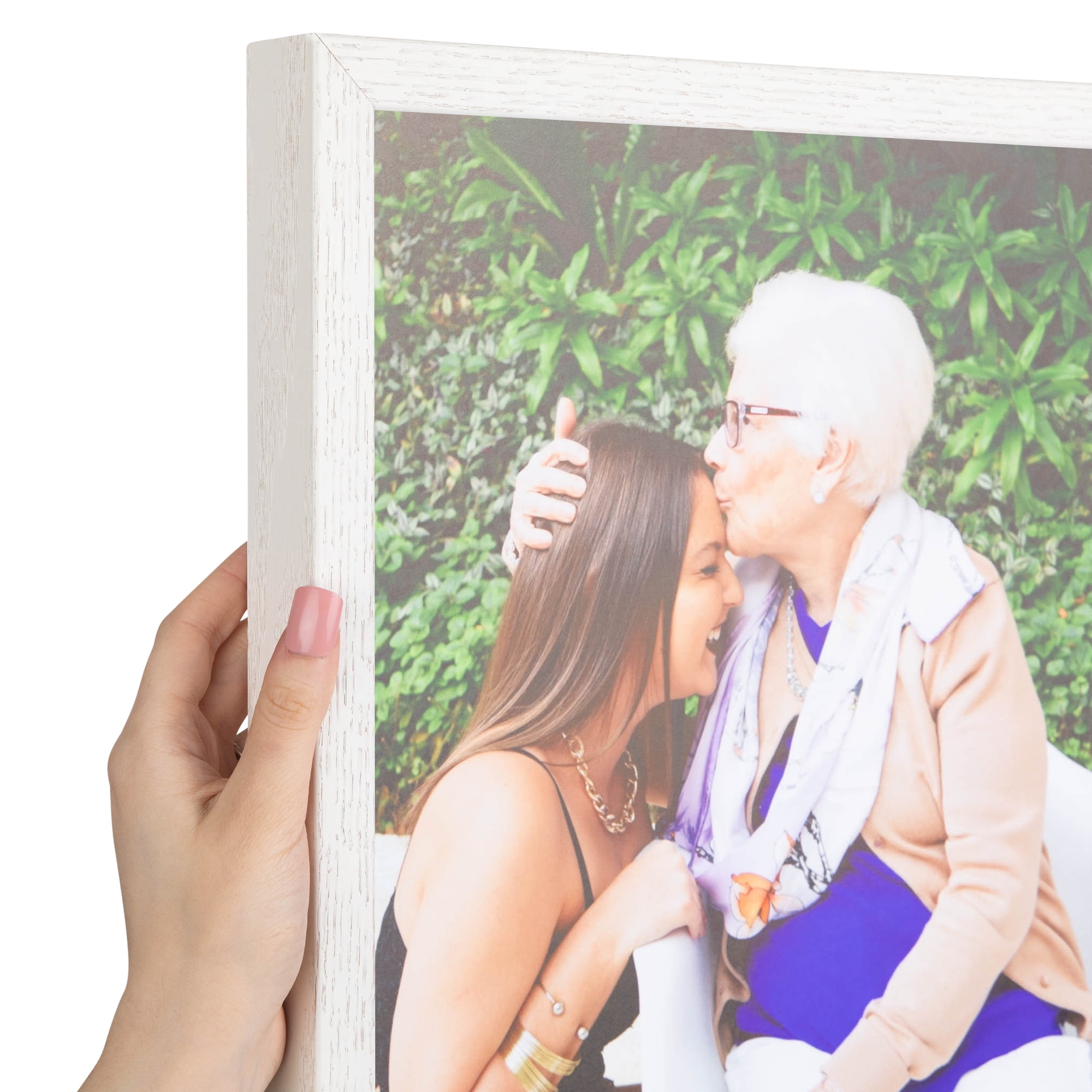 ArtToFrames 18" x 24" White Stain Picture Frame, 18x24 inch White Wood Poster Frame (WOM-4110)