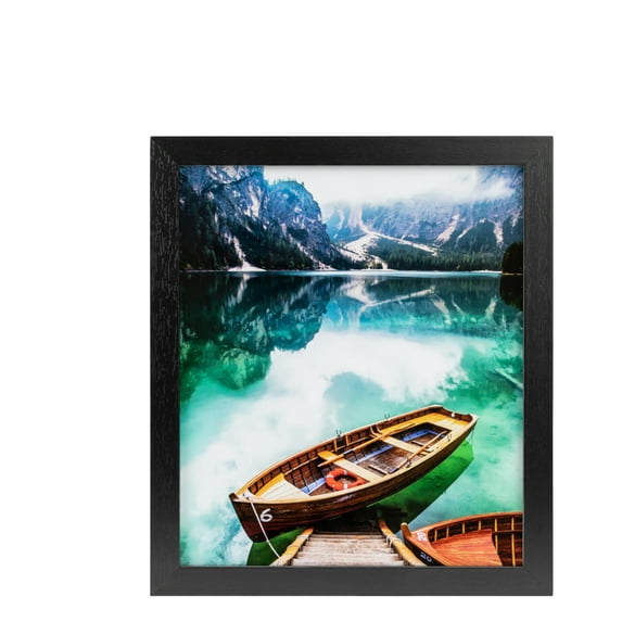 ArtToFrames 18" x 24" Woodgrain Black Shadowbox 2.5 inch Tall Picture Frame, 18x24 inch Black Wood Poster Frame (WOM-5141), 3 Pack