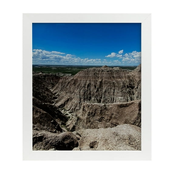 ArtToFrames 18" x 24" Woodgrain White Shadowbox 1.5 inch Tall Picture Frame, 18x24 inch White Wood Poster Frame (WOM-5138), 5 Pack