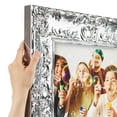 thumbnail image 1 of ArtToFrames 18" x 31" Platinum Baroque Luxe Picture Frame, 18x31 inch Silver Wood Poster Frame (WOM-5265),  Pack, 1 of 7