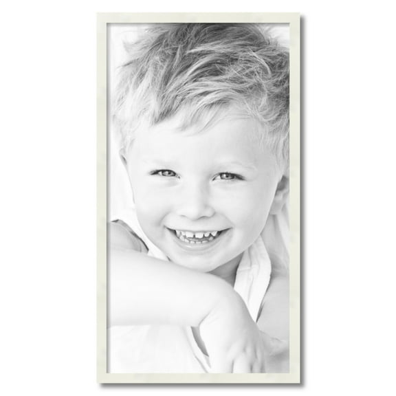 ArtToFrames 18" x 34" White Picture Frame, 18x34 inch White Wood Poster Frame (WOM-5140)