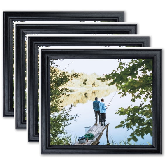 ArtToFrames 18" x 41" Galleria Noir Picture Frame, 18x41 inch Black MDF Poster Frame (WOM-4083), 4 Pack