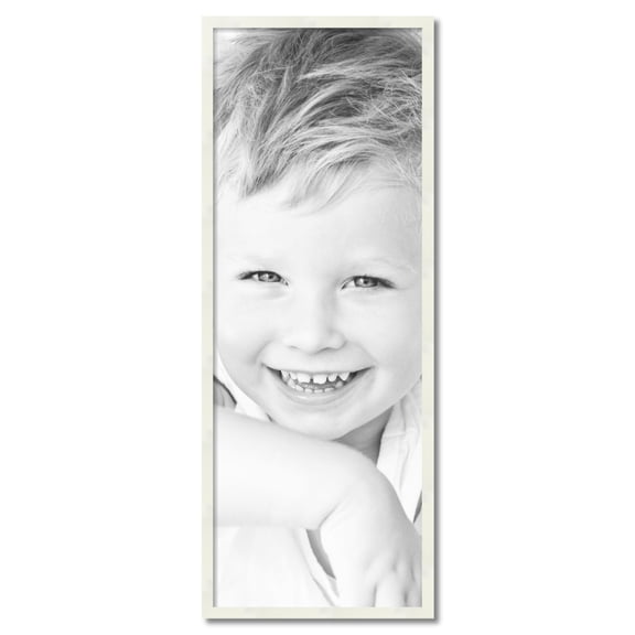 ArtToFrames 18" x 49" White Picture Frame, 18x49 inch White Wood Poster Frame (WOM-5140)