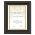 thumbnail image 1 of ArtToFrames 18x14 inch Diploma Frame - Framed in Grey and Black Frame with Black and Gold Mats, Comes with Regular Plexi Glass and Sawtooth Hanger for Wall Hanging (D-4448-18x14), 1 of 4