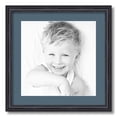 thumbnail image 1 of ArtToFrames 18x18" Matted Picture Frame with 14x14" Single Mat Photo Opening Framed in 1.25" Black Stain on Solid Red Oak and 2" Dutch Blue Mat (FWM-4083-18x18), 1 of 8