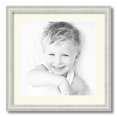thumbnail image 1 of ArtToFrames 18x18 Matted Picture Frame with 14x14 Single Mat Photo Opening Framed in 1.25 Off White Wash on Ash and 2 Brilliant White Mat (FWM-4098-18x18), 1 of 8
