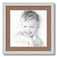 thumbnail image 1 of ArtToFrames 18x18" Matted Picture Frame with 14x14" Single Mat Photo Opening Framed in 1.25" Off White Wash on Ash and 2" Sandpiper Mat (FWM-4098-18x18), 1 of 8