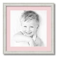 thumbnail image 1 of ArtToFrames 18x18 Matted Picture Frame with 14x14 Single Mat Photo Opening Framed in 1.25 Off White Wash on Ash and 2 Hollyhock Mat (FWM-4098-18x18), 1 of 8