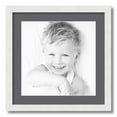 thumbnail image 1 of ArtToFrames 18x18 Matted Picture Frame with 14x14 Single Mat Photo Opening Framed in 1.25 Satin White Frame and 2 Mountain Grey Mat (FWM-3966-18x18), 1 of 8