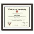 thumbnail image 1 of ArtToFrames 18x22 Diploma Frame - Framed in Grey and Black Frame with Black and Gold Mats, Comes with Regular Plexi Glass and a sawtooth hanger for Wall Hanging (Diploma-4448-18x22), 1 of 3