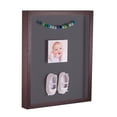 thumbnail image 1 of ArtToFrames 18x22 Inch Shadow Box Picture Frame, with a Verlinga Brown 1" Wide Shadowbox frame and Mountain Grey Mat Backing (4656), 1 of 7