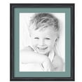 thumbnail image 1 of ArtToFrames 18x22" Matted Picture Frame with 14x18" Single Mat Photo Opening Framed in 1.25" Black Stain on Solid Red Oak and 2" Nile Green Mat (FWM-4083-18x22), 1 of 8