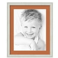 thumbnail image 1 of ArtToFrames 18x22" Matted Picture Frame with 14x18" Single Mat Photo Opening Framed in 1.25" Off White Wash on Ash and 2" Red Orange Mat (FWM-4098-18x22), 1 of 8