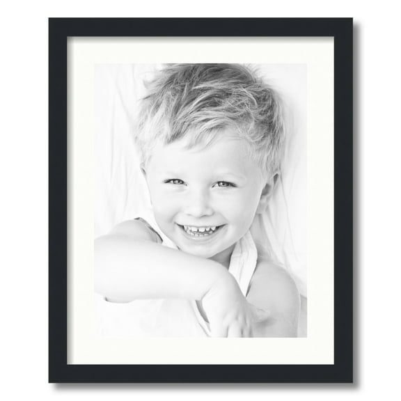 ArtToFrames 18x22 Matted Picture Frame with 14x18 Single Mat Photo Opening Framed in 1.25 Satin Black and 2 Fabric White Mat (FWM-3926-18x22)
