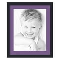 thumbnail image 1 of ArtToFrames 18x22" Matted Picture Frame with 14x18" Single Mat Photo Opening Framed in 1.25" Satin Black and 2" Grape Mat (FWM-3926-18x22), 1 of 8