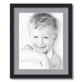 thumbnail image 1 of ArtToFrames 18x22 Matted Picture Frame with 14x18 Single Mat Photo Opening Framed in 1.25 Satin Black and 2 Silver Mat (FWM-3926-18x22), 1 of 8
