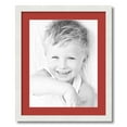 thumbnail image 1 of ArtToFrames 18x22 Matted Picture Frame with 14x18 Single Mat Photo Opening Framed in 1.25 Satin White Frame and 2 Deep Red Mat (FWM-3966-18x22), 1 of 8