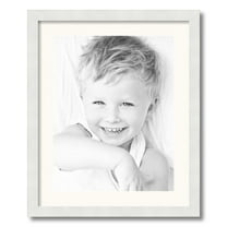 ArtToFrames 18x22 Matted Picture Frame with 14x18 Single Mat Photo Opening Framed in 1.25 Satin White Frame and 2 White Mat (FWM-3966-18x22)
