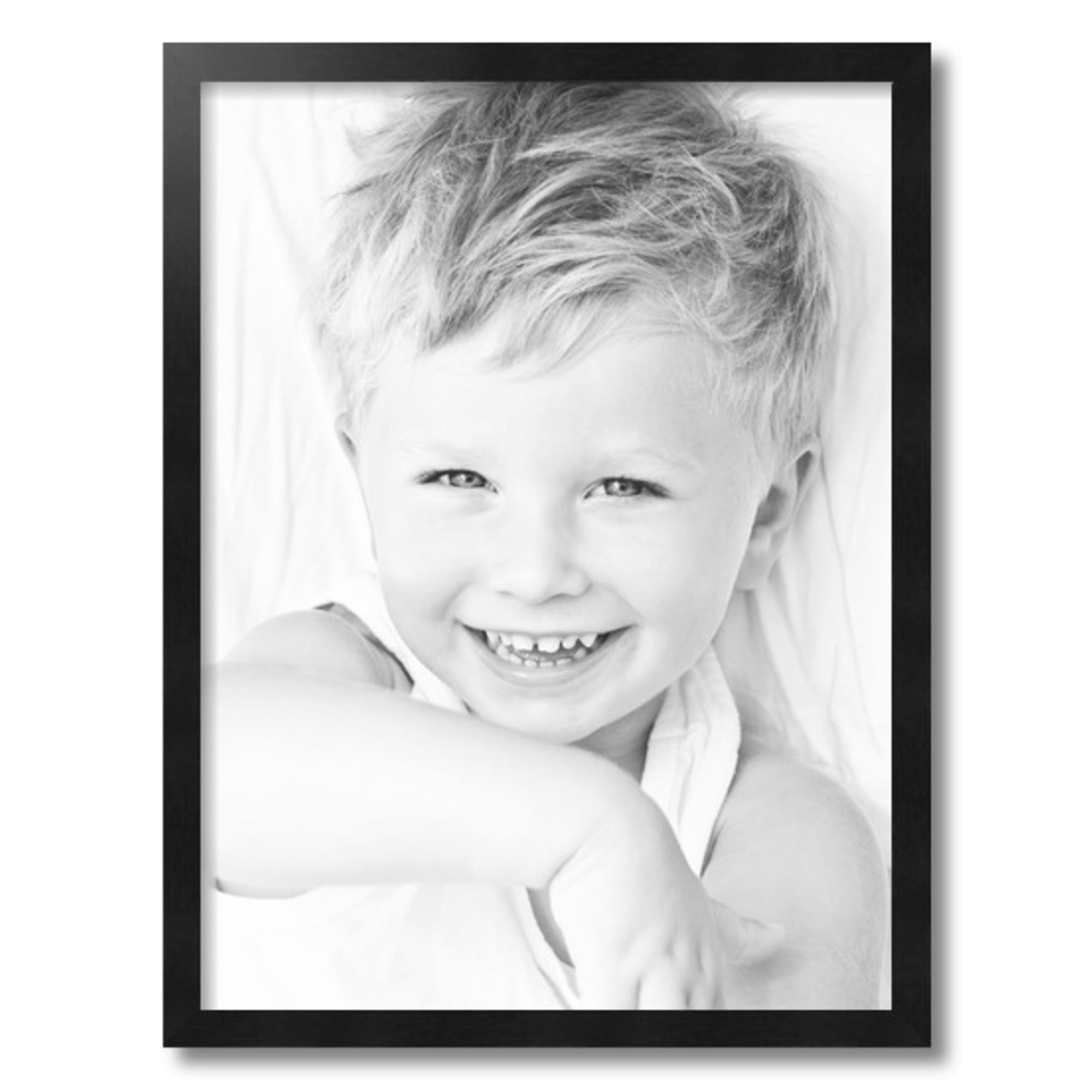 ArtToFrames 18x24 inch Satin Black Picture Frame, Black 18" x 24" Wood Poster Frame (WOM-4654) 1234