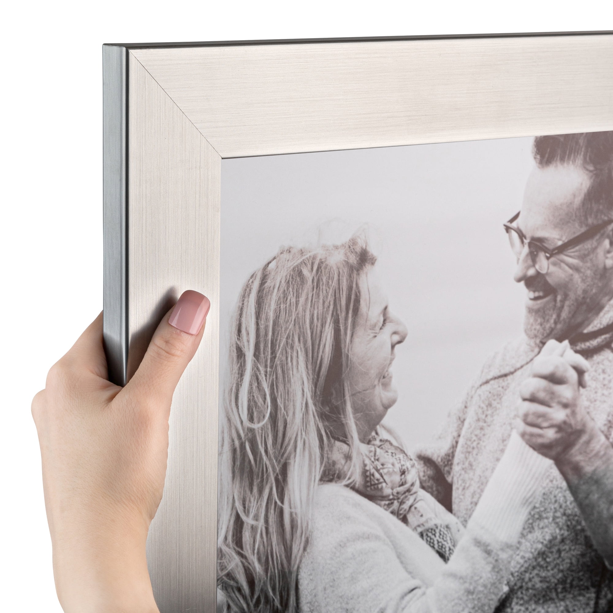 ArtToFrames 18x24 Inch 702-967 Picture Frame, This Silver MDF Poster Frame is Great for Your Art or Photos, Comes with 060 Plexi Glass (3980)