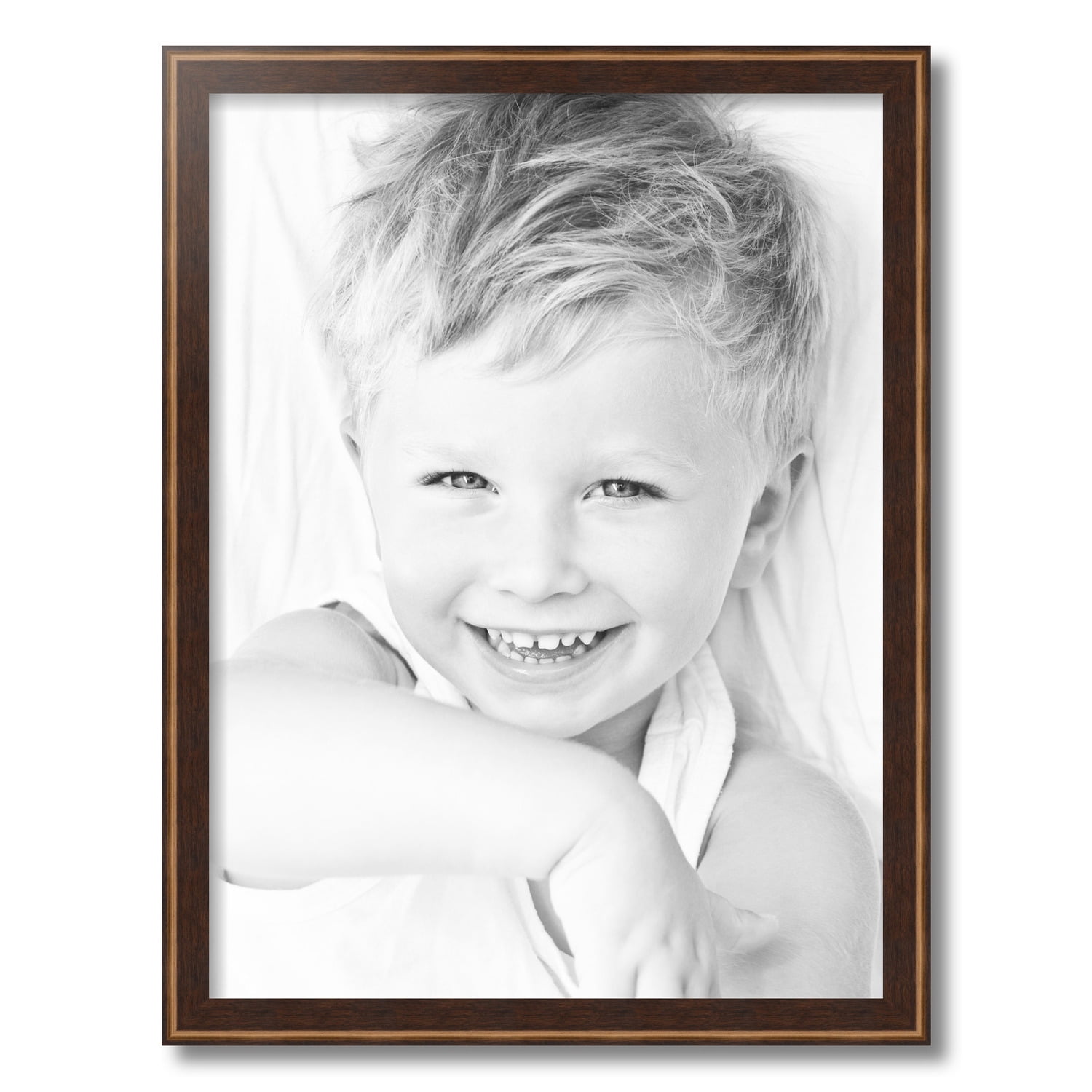 ArtToFrames 18x24 Inch Contrast Walnut Picture Frame, This Brown Wood Poster Frame is Great for Your Art or Photos, Comes with 060 Plexi Glass (4932)
