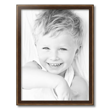 ArtToFrames 18x24 Inch Contrast Walnut Picture Frame, This Brown Wood Poster Frame is Great for Your Art or Photos, Comes with 060 Plexi Glass (4932)