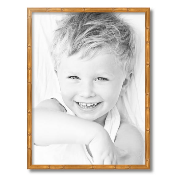 ArtToFrames 18x24 Inch Gold Bamboo Picture Frame, This Multi Wood Poster Frame is Great for Your Art or Photos, Comes with 060 Plexi Glass (4875)