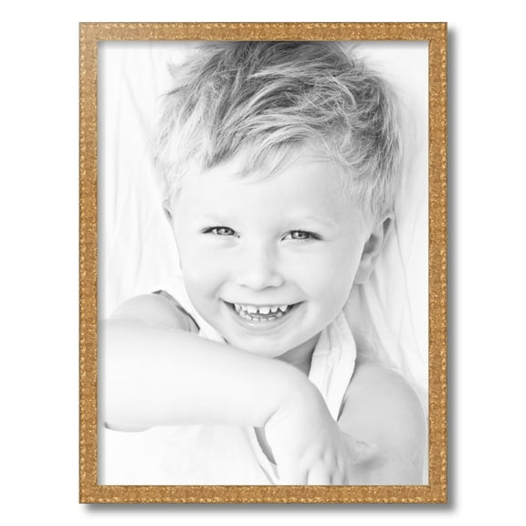 ArtToFrames 18x24 Inch Gold Picture Frame, This Gold Wood Poster Frame is Great for Your Art or Photos, Comes with 060 Plexi Glass (4901)