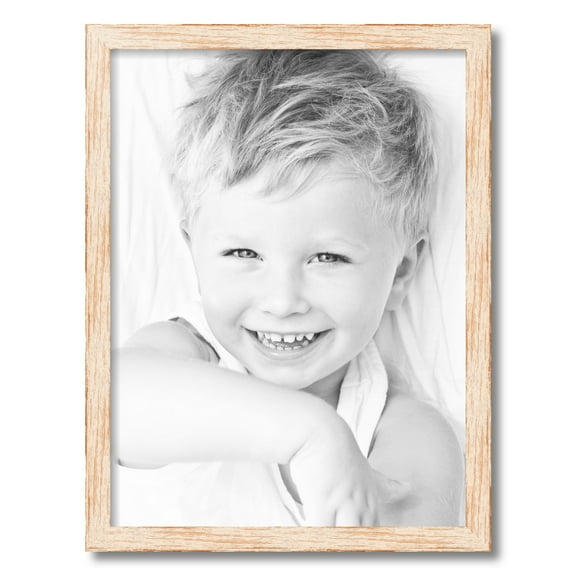 ArtToFrames 18x24 Inch Knotty Pines Pecan with White Wash Picture Frame, This White Wood Poster Frame is Great for Your Art or Photos, Comes with 060 Plexi Glass (4771)