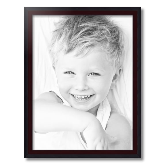 ArtToFrames 18x24 Inch Mahogany Windsor Picture Frame, This Brown MDF Poster Frame is Great for Your Art or Photos, Comes with 060 Plexi Glass (4687)