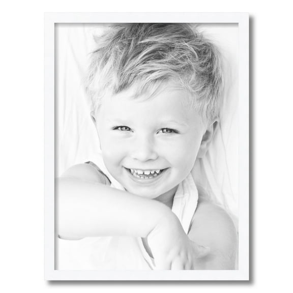 ArtToFrames 18x24 Inch Satin White Picture Frame, This White Wood Poster Frame is Great for Your Art or Photos, Comes with 060 Plexi Glass (4655)