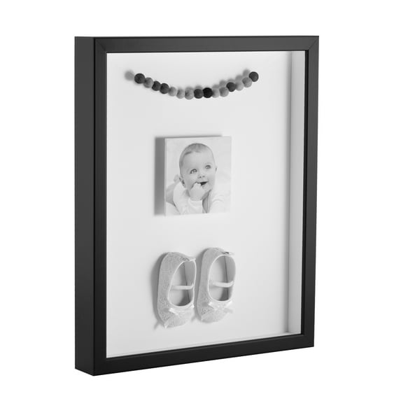 ArtToFrames 18x24 Inch Shadow Box Picture Frame, with a Satin Black Tall 1 Wide Shadowbox frame and Crisp Mat Backing (4654)