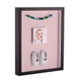 thumbnail image 1 of ArtToFrames 18x24 Inch Shadow Box Picture Frame, with a Satin Black Tall 1 Wide Shadowbox frame and Hollyhock Mat Backing (4654), 1 of 7